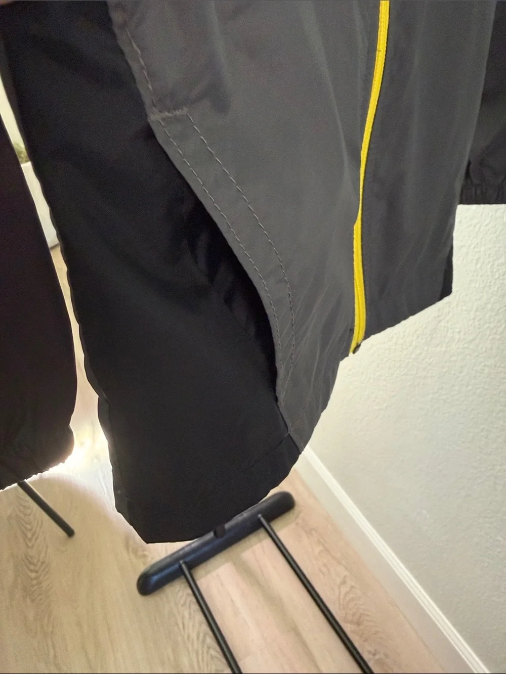 Columbia Black & Gray Kids' Hooded Jacket with Yellow Zipper